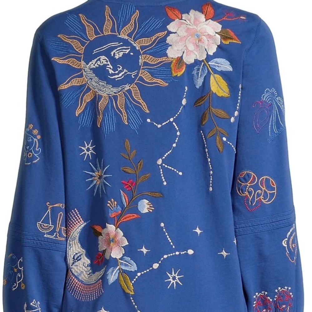 Sz XL Celestin Johnny Was Sun Moon Sweatshirt